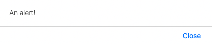 An alert dialog in Safari